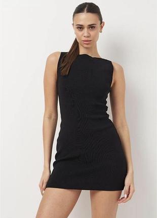 Чорна облягаюча мінісукня zara