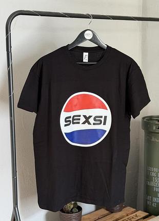 Футболка «sexsi» в стиле pepsi