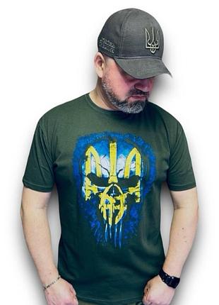 Футболка мужская "каратель" хаки/ punisher xl
