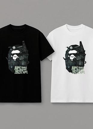 Футболка loys bape бейп черная очень хорошее качество 100% хлопок xs
