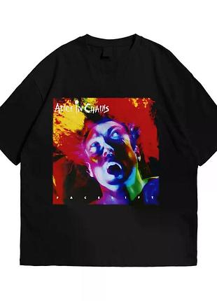Футболка loys з принтом alice in chains facelift чорний xxl