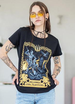 Футболка loys жіноча скіфська амазонка чорний xs