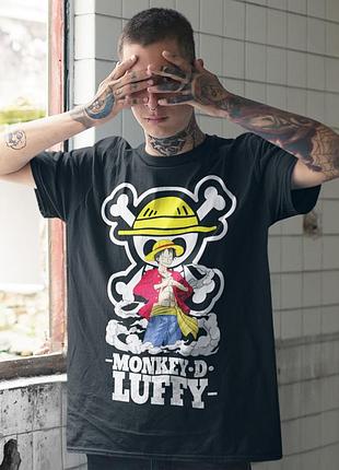 Футболка loys унисекс one piece (luffy monkey) черный xs