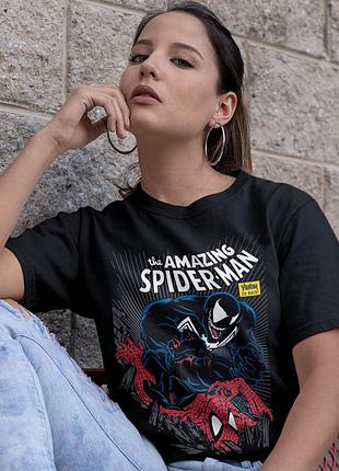 Футболка loys spider man (the amazing spider man venom is back) черный s