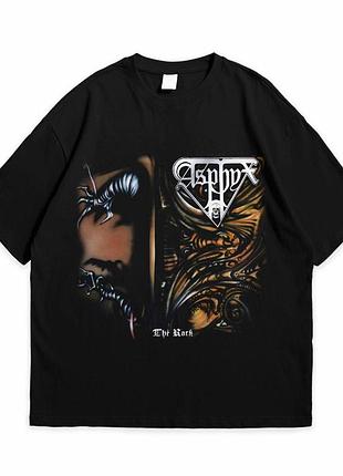 Футболка loys з принтом asphyx the rack чорний xs