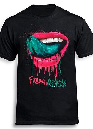 Футболка loys falling in reverse (lips logo) черный xs