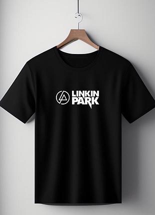 Футболка черная оверсайз унисекс c принтом " linkin park " розмір s-m s