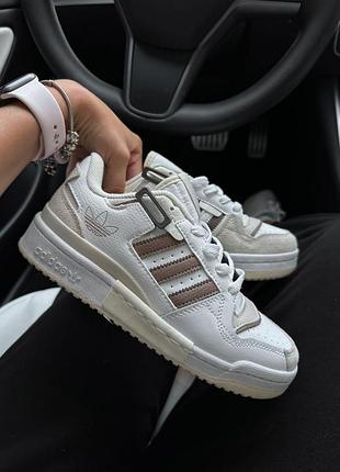 Кросівки жіночі adidas forum white brown