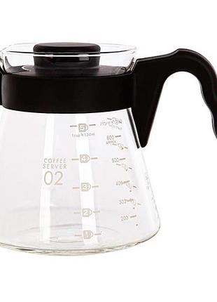 Сервер ecocoffeetools s600 600 мл графин для приготування кави заварник для прумера скляний black