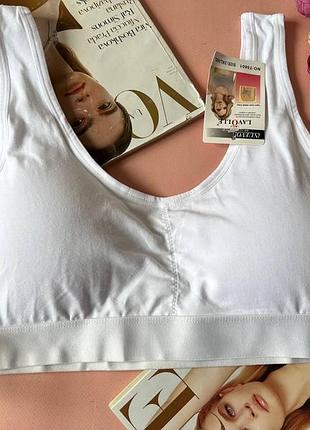 Хлопковый бесшовный топ большого размера 5xl-6xl, белый