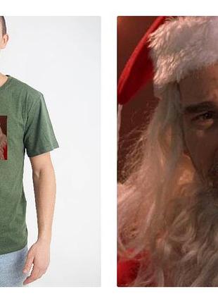 Футболка на подарок унисекс " плохой санта " " bad santa " можно выбрать любой цвет футболки xl