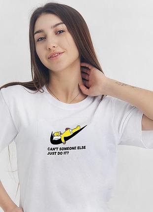 Футболка мужская женская белая симпсон гомер , хлопок белая женская simpsons gomer s-9xl l