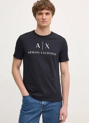 Мужская футболка armani exchange premium качества на каждый день, стильная таучковая модель