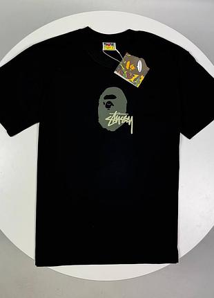 Мужская футболка bape premium качества на каждый день, стильная таушковая модель