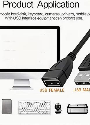 Usb-кабель черный 100см 5