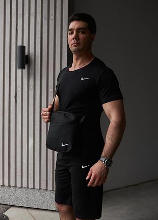Мужской спортивный комплект nike premium качества + борсетка в подарок, стильная и удобная модель