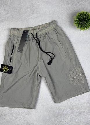 Мужские нейлоновые шорты stone island premium качества на каждый день, стильная таучковая модель