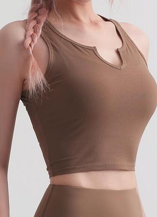 Жіночий топ в базовому фасоні та кольорах, l/xl, бежевий