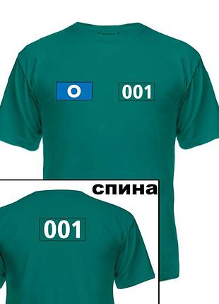 Футболка "squid game"| футболка "игра в кальмара" с персонажем 001 xl