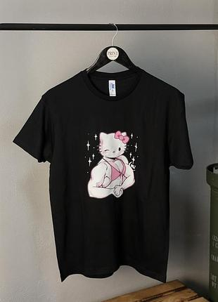 Футболка с hello kitty в спортивном стиле xl, черный