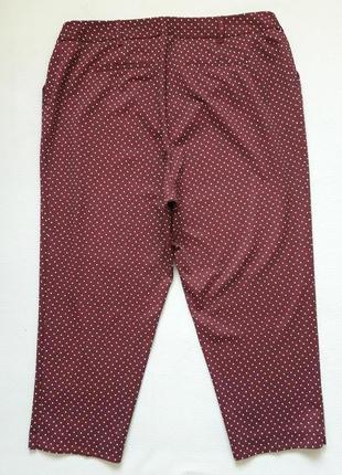 Мегаклассные стрейчевые укороченные зауженные брюки в горох батал dorothy perkins2 фото