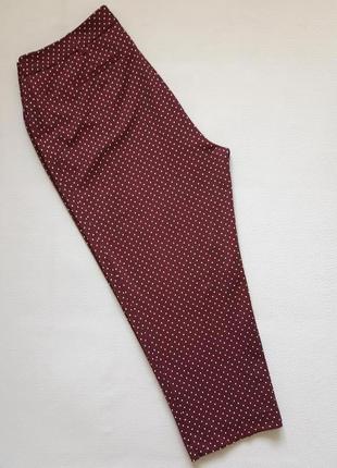 Мегаклассные стрейчевые укороченные зауженные брюки в горох батал dorothy perkins4 фото