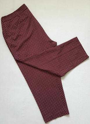 Мегаклассные стрейчевые укороченные зауженные брюки в горох батал dorothy perkins5 фото