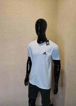 Футболка adidas 100% коттон белая