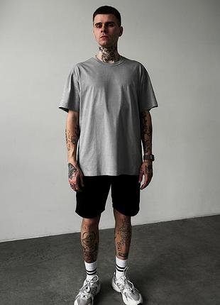 Мужская оверсайз футболка without great 24 light gray