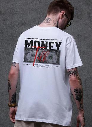 Мужская оверсайз футболка с принтом without talk white l-xl