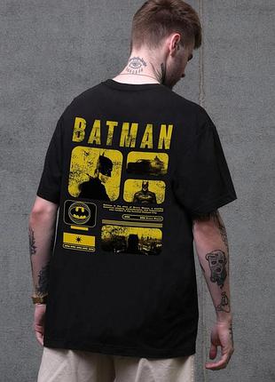 Мужская оверсайз футболка without с принтом batman black l-xl