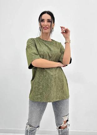 Женская футболка тай дай турция р. 42-44, 46-48, 50-52 хакі, 46/48