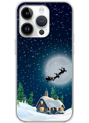 Чохол силіконовий з картинкою на iphone 15 pro (новорічний)