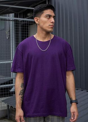 Мужская оверсайз футболка without great purple 2xl/3xl