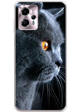 Чохол силіконовий з картинкою на motorola g13 (британський кіт)