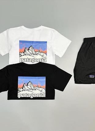 Футболка белая + футболка черная + шорты плащевка patagonia