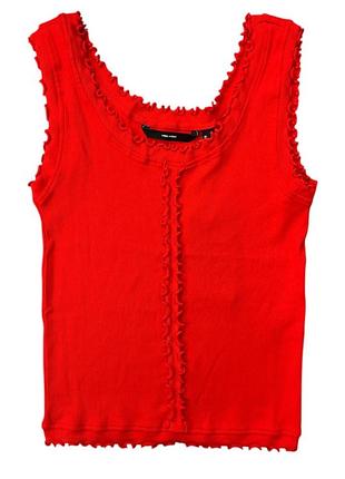Женский белый топ vero moda красный, s