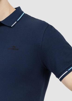 Футболка поло чоловіча avecs темно-синя (4-6xl) | тенниска батал великі розміри, класична, трикотажна 6xl