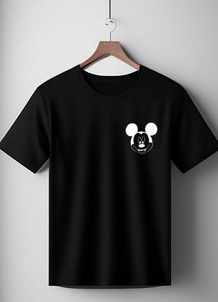 Футболка чорна оверсайз унісекс з принтом " mickey " розмір s-m m