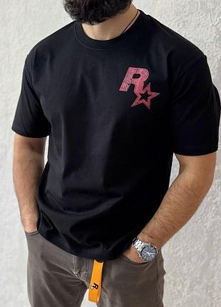 Футболка мужская rockstar games gta черного цвета l, xl, 2xl 2xl, 54