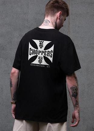 Мужская оверсайз футболка с принтом without choppers black l-xl