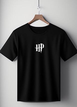 Футболка черная оверсайз унисекс c принтом " harry potter " розмір s-m xl