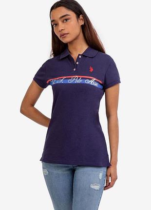 Женская футболка поло u.s. polo assn. (2463299138135) foil uspa print m синяя