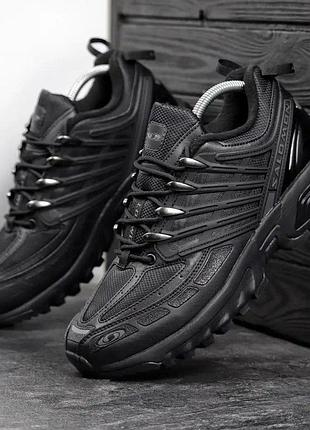 Термо чёрные кроссовки мужские salomon acs pro black waterproof 41 44 45 46