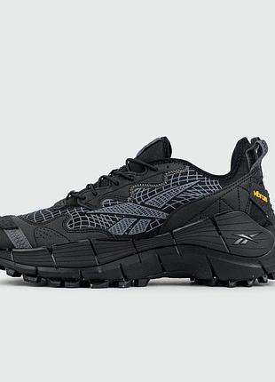 Кроссовки мужские черные 41 42 reebok zig kinetica 2.5 edge black gray (чорно/сірі)