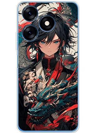 Чехол силиконовый с картинкой на tecno spark 10 (аниме, anime)