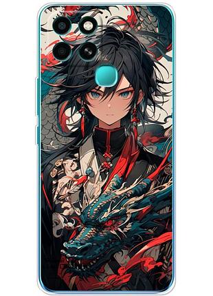 Чехол силиконовый с картинкой на infinix smart 6 (аниме, anime)