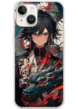 Чохол силіконовий з картинкою на iphone 15 plus (аніме, anime)
