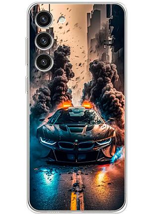 Чехол силиконовый с картинкой на samsung galaxy s23 plus (s916) (машина bmw i8)