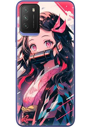 Чехол силиконовый с картинкой на xiaomi poco m3 (аниме, anime)